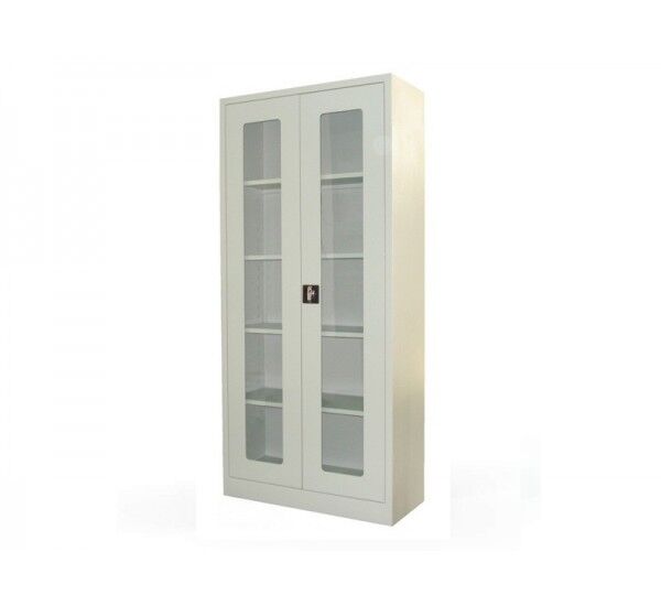 198CM.METAL CAMLI DOSYA DOLABI