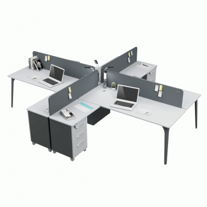 COMPACT ETEJERLİ DÖRTLÜ WORKSTATION COMPACT ETEJERLİ DÖRTLÜ WORKSTATION