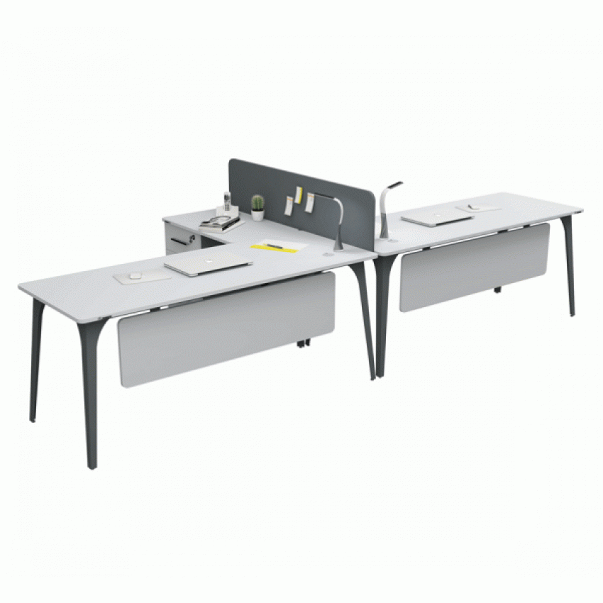COMPACT ETEJERLİ İKİLİ WORKSTATION