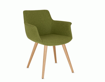 YAPRAK MİSAFİR KOLTUĞU / AHŞAP AYAKLI