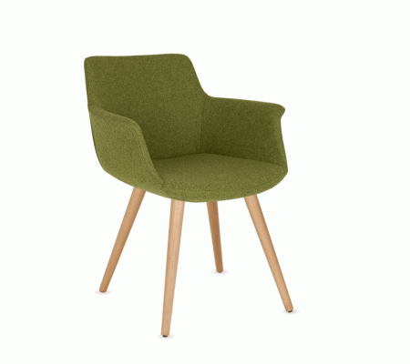 YAPRAK MİSAFİR KOLTUĞU / AHŞAP AYAKLI